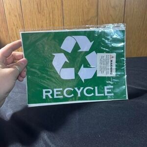 Green‎ and white recycling sticker set NEW